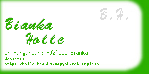 bianka holle business card